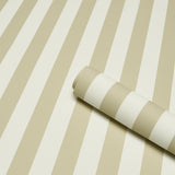Schumacher Emma Stripe Neutral Wallpaper