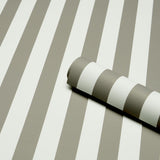 Schumacher Emma Stripe Gray Wallpaper