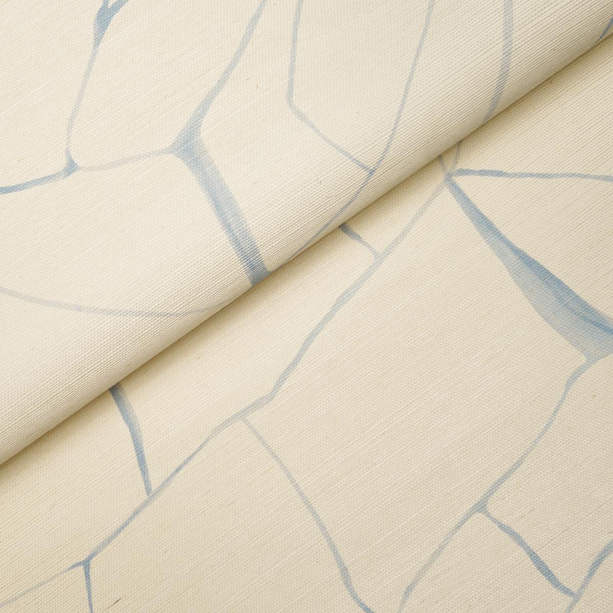 Schumacher Filigree Sisal Sky Wallpaper