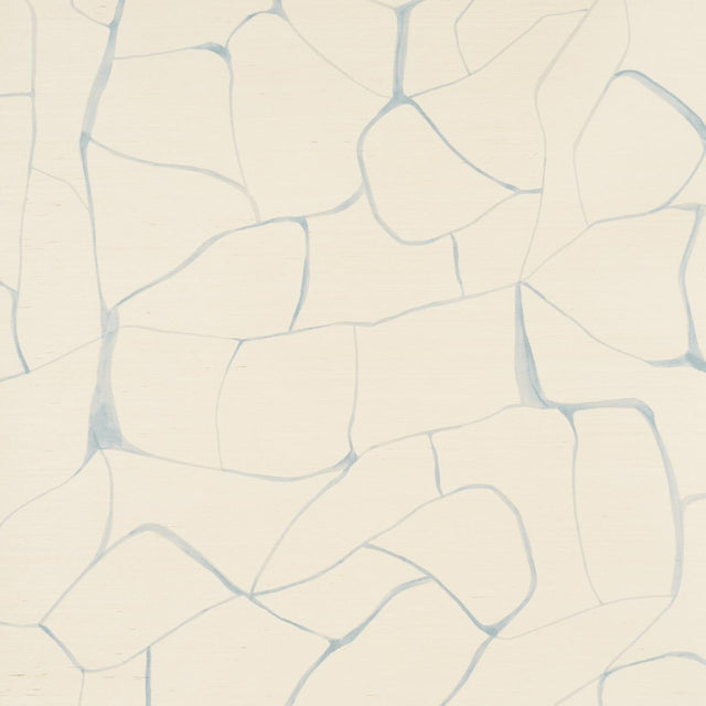 Schumacher Filigree Sisal Sky Wallpaper