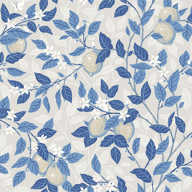 Borastapeter Citrontrd Taupe And Blue Wallpaper