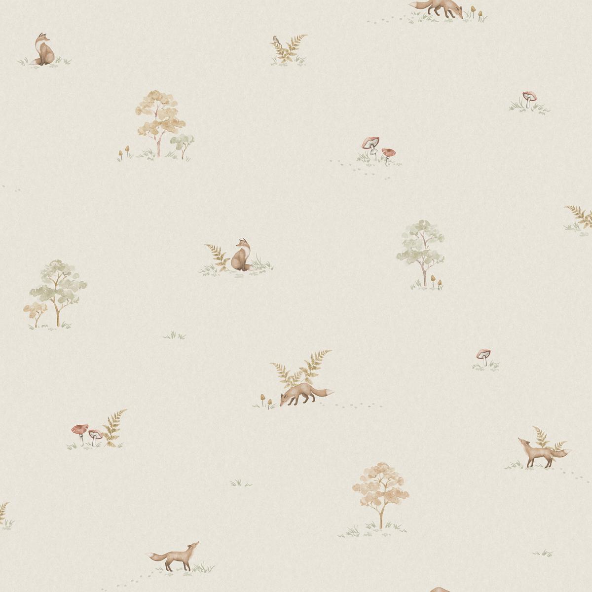 Borastapeter Little Fox Soft Neutral Wallpaper