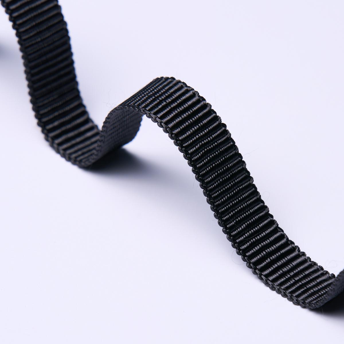 Schumacher Charcoal Narrow Faille Tape