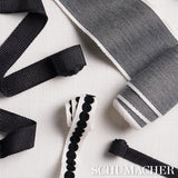 Schumacher Charcoal Narrow Faille Tape