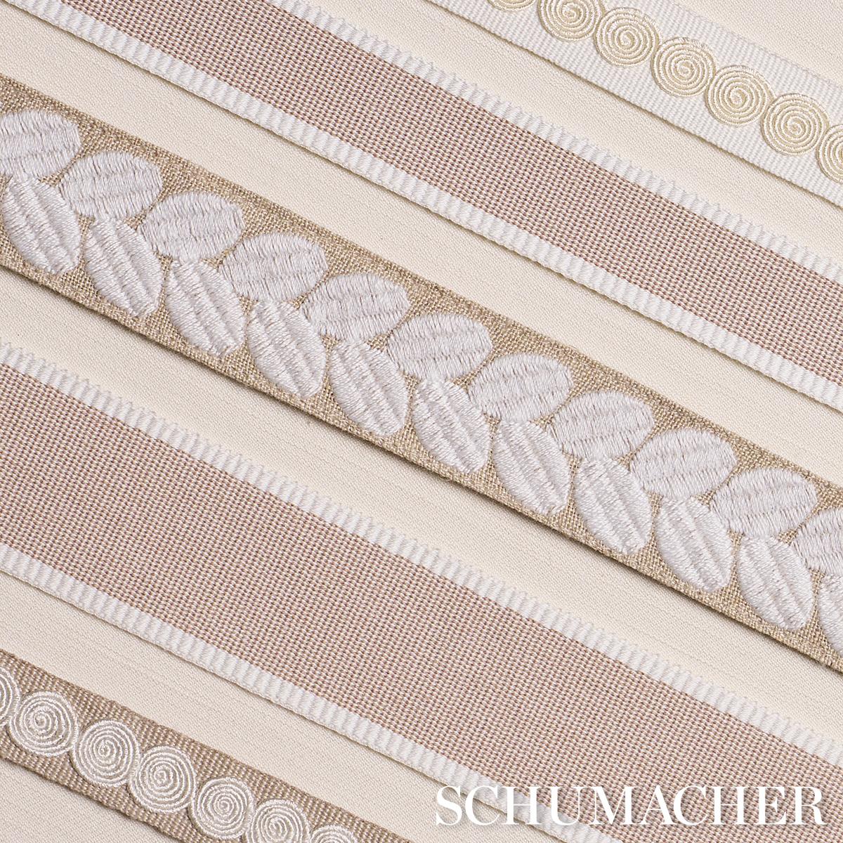 Schumacher Berkeley Tape Narrow Ivory On Natural Trim