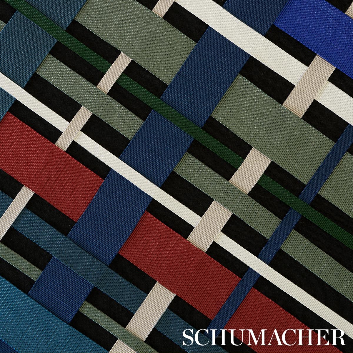 Schumacher Medium Faille Tape Emerald Trim