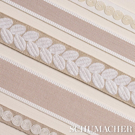 Schumacher Castille Tape Narrow Ivory Trim