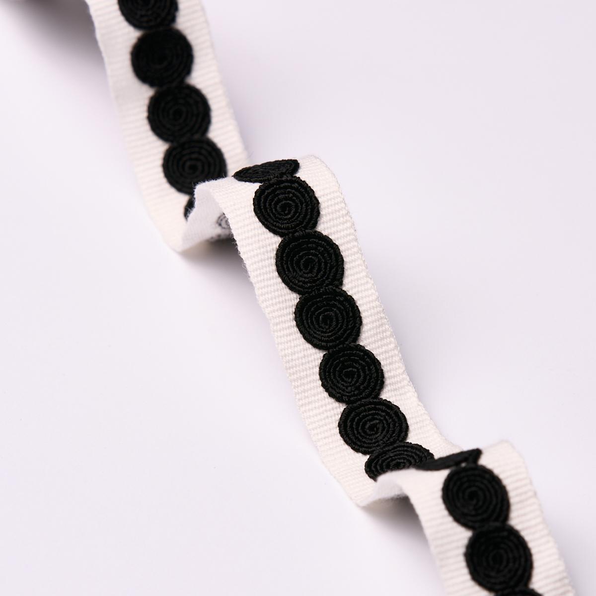 Schumacher Black On Ivory Castille Tape Narrow