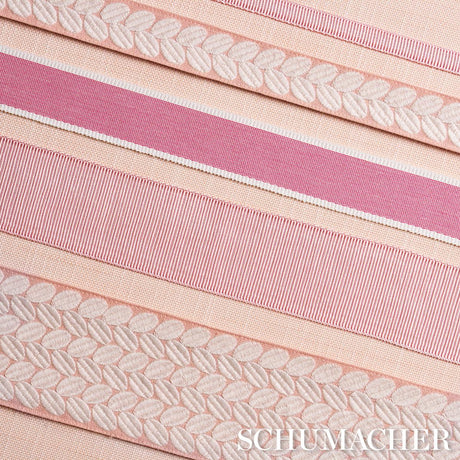 Schumacher Sandpiper Tape Medium Pink Trim