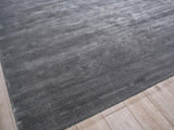 Exquisite Rugs Exquisite Rugs Velutto Modern Handmade Silky Nylon in 6540 Gray 9' x 12' Area Rug