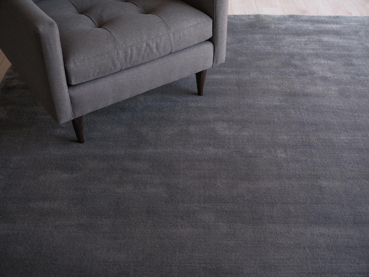 Exquisite Rugs Exquisite Rugs Velutto Modern Handmade Silky Nylon in 6540 Gray 9' x 12' Area Rug