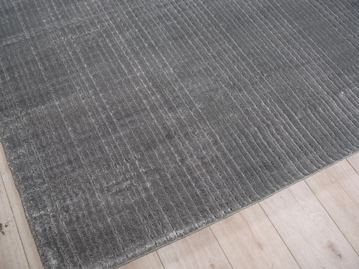 Exquisite Rugs Exquisite Rugs Cabrini Modern Handmade Silky Nylon in 6732 Gray 12' x 15' Area Rug