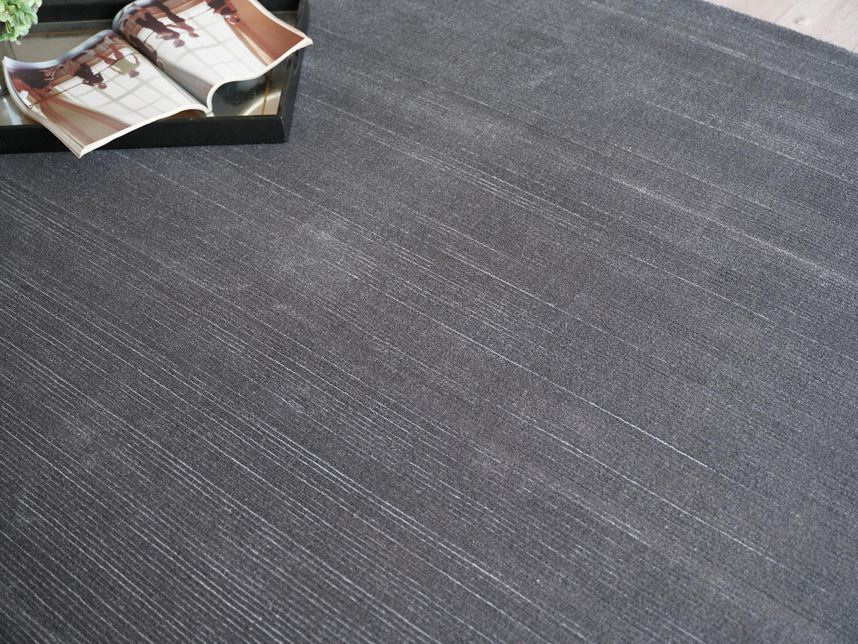 Exquisite Rugs Exquisite Rugs Pavia Modern Handmade Silky Nylon in 6760 Gray 8' x 10' Area Rug