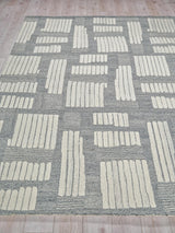 Exquisite Rugs Exquisite Rugs Naturals Handmade New Zealand Wool in 6787 Ivory/Silver 8' x 10' Area Rug