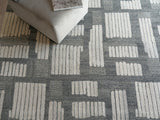 Exquisite Rugs Exquisite Rugs Naturals Handmade New Zealand Wool in 6787 Ivory/Silver 5' x 8' Area Rug