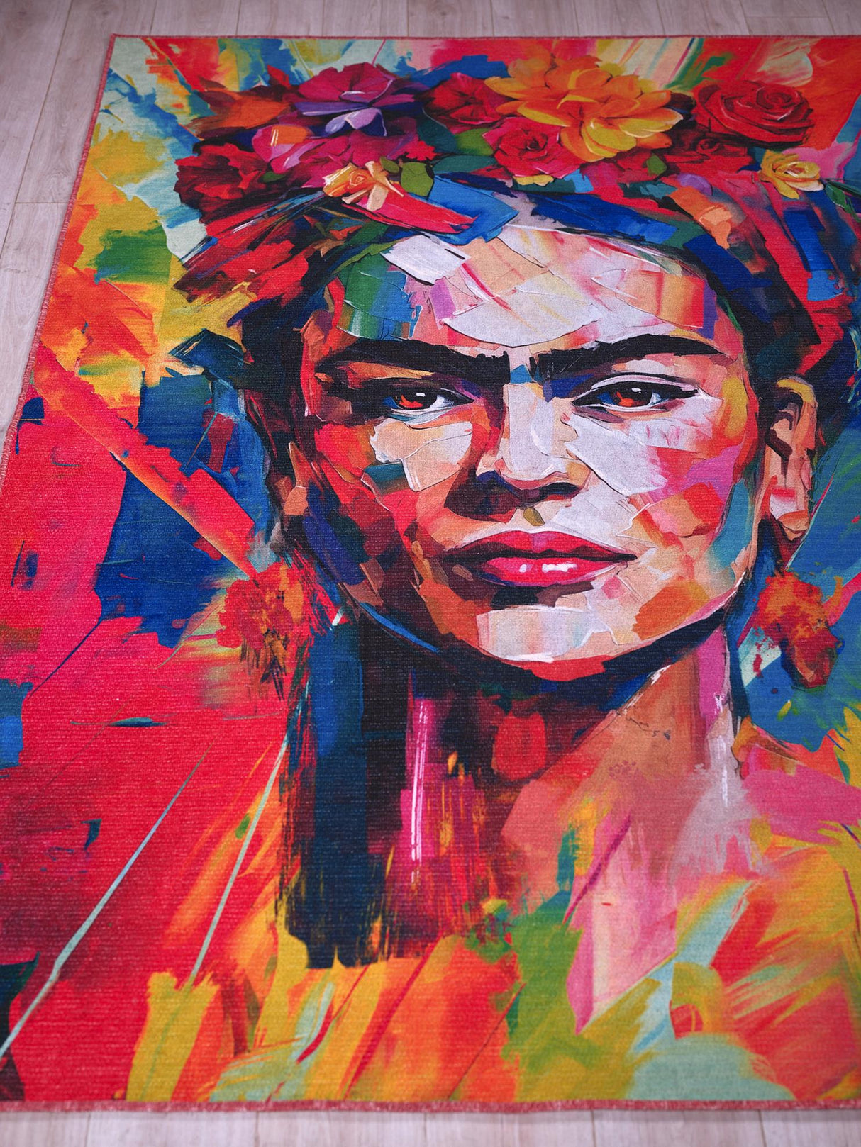 Exquisite Rugs Exquisite Rugs Frida Kahlo X Exquisite Rugs Handmade Polyester in 6965 Red/Multi 10' x 10' Area Rug