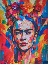 Exquisite Rugs Exquisite Rugs Frida Kahlo X Exquisite Rugs Handmade Polyester in 6965 Red/Multi 4.17' x 5' Area Rug