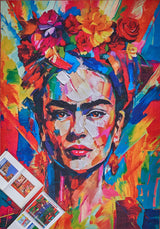 Exquisite Rugs Exquisite Rugs Frida Kahlo X Exquisite Rugs Handmade Polyester in 6965 Red/Multi 9' x 6' Area Rug