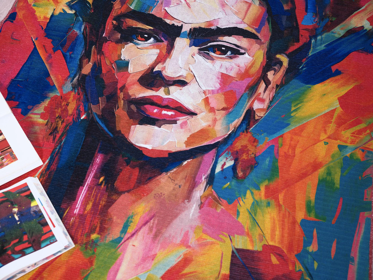 Exquisite Rugs Exquisite Rugs Frida Kahlo X Exquisite Rugs Handmade Polyester in 6965 Red/Multi 9' x 6' Area Rug