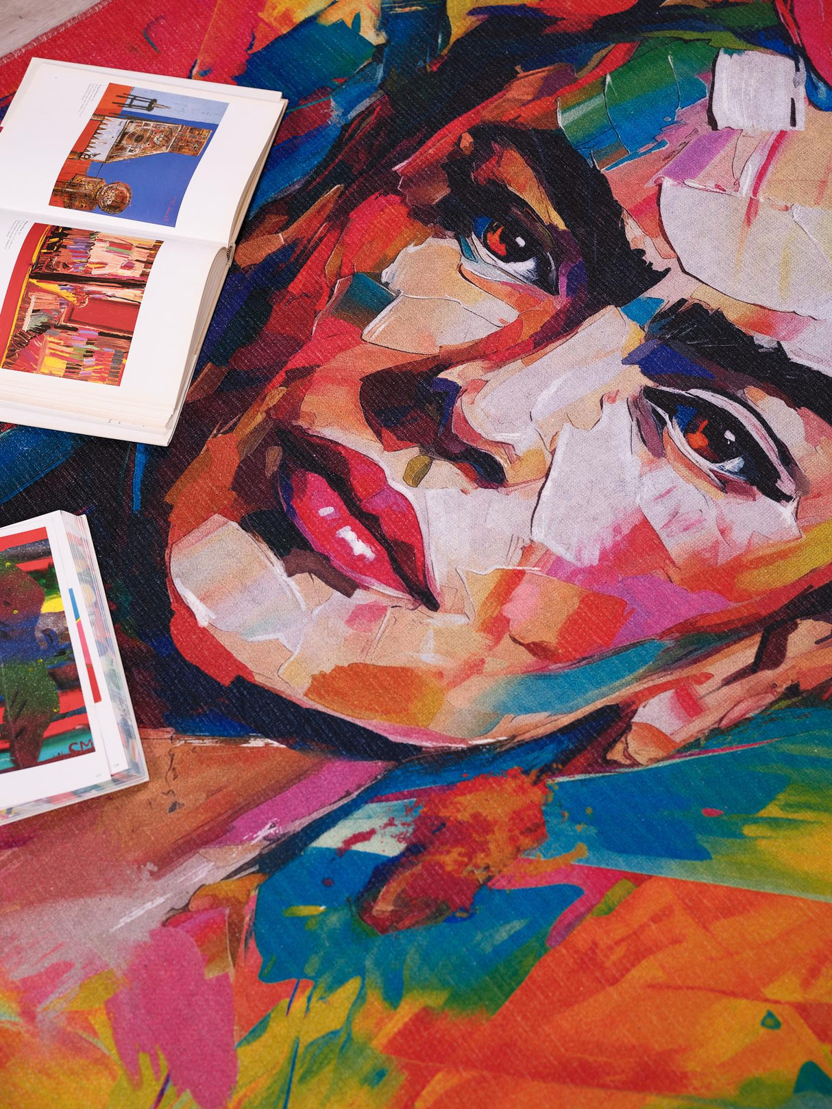 Exquisite Rugs Exquisite Rugs Frida Kahlo X Exquisite Rugs Handmade Polyester in 6965 Red/Multi 6' x 9' Area Rug