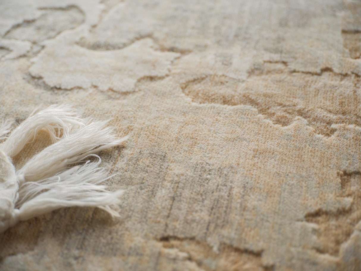 Exquisite Rugs Exquisite Rugs Infinity Handmade Wool/Nylon in 7130 Silver/Beige 10' x 14' Area Rug