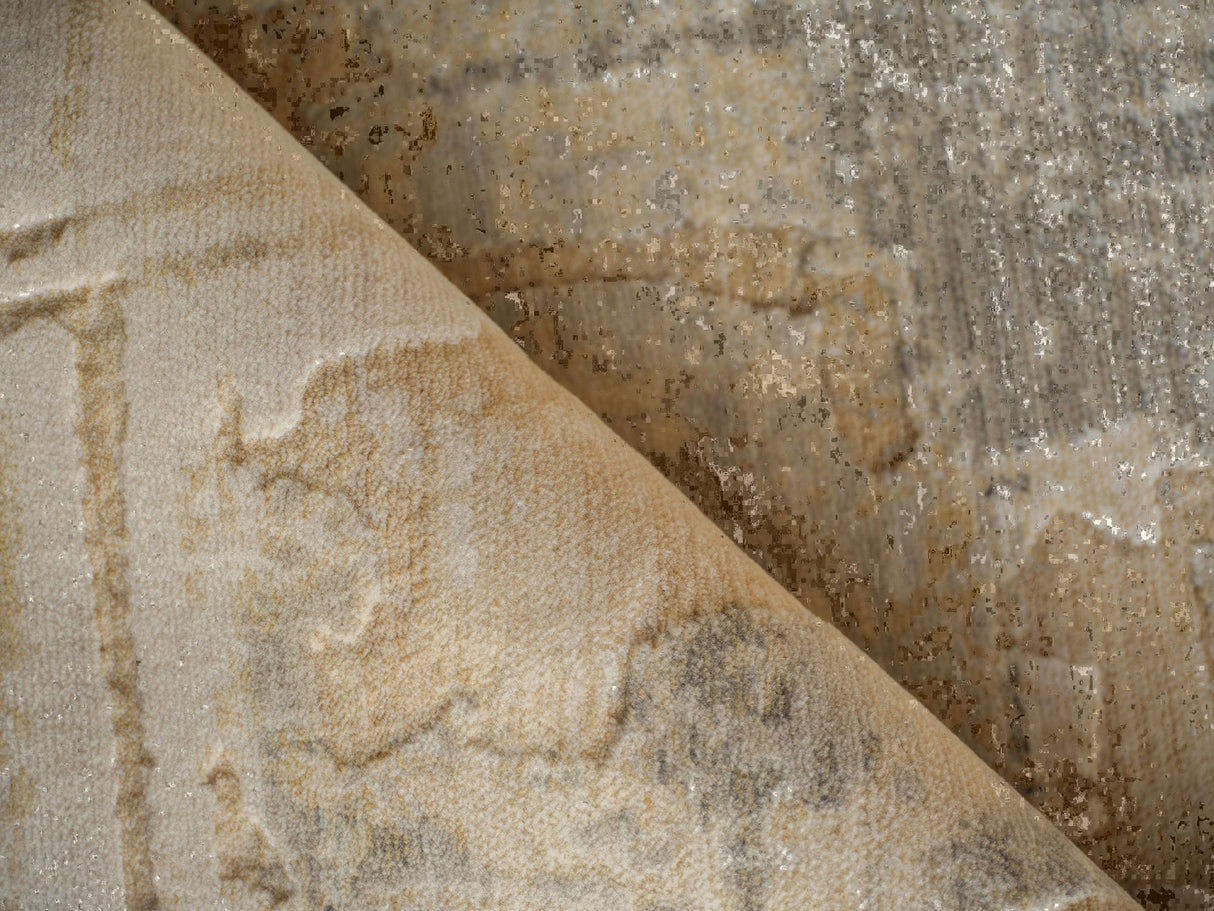 Exquisite Rugs Exquisite Rugs Infinity Handmade Wool/Nylon in 7130 Silver/Beige 10' x 14' Area Rug