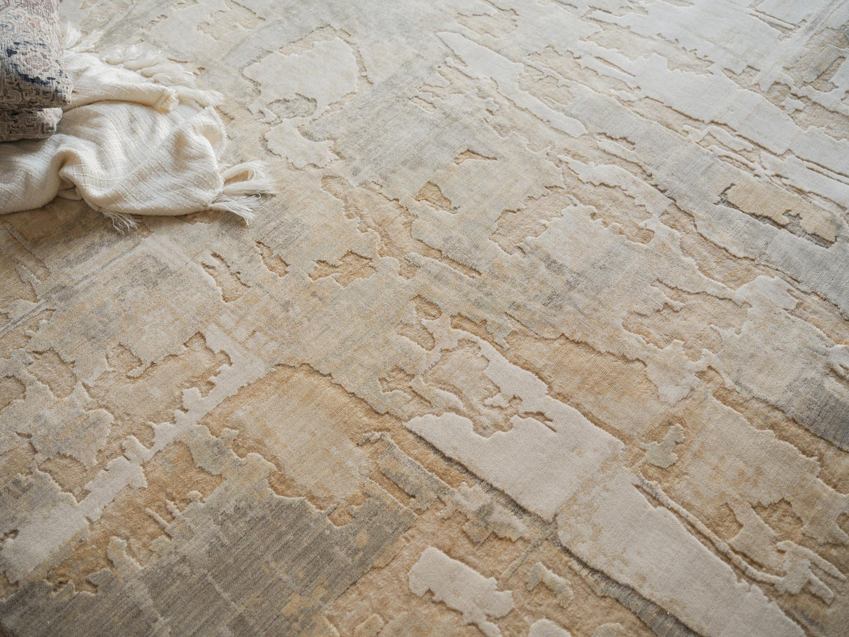 Exquisite Rugs Exquisite Rugs Infinity Handmade Wool/Nylon in 7130 Silver/Beige 10' x 14' Area Rug
