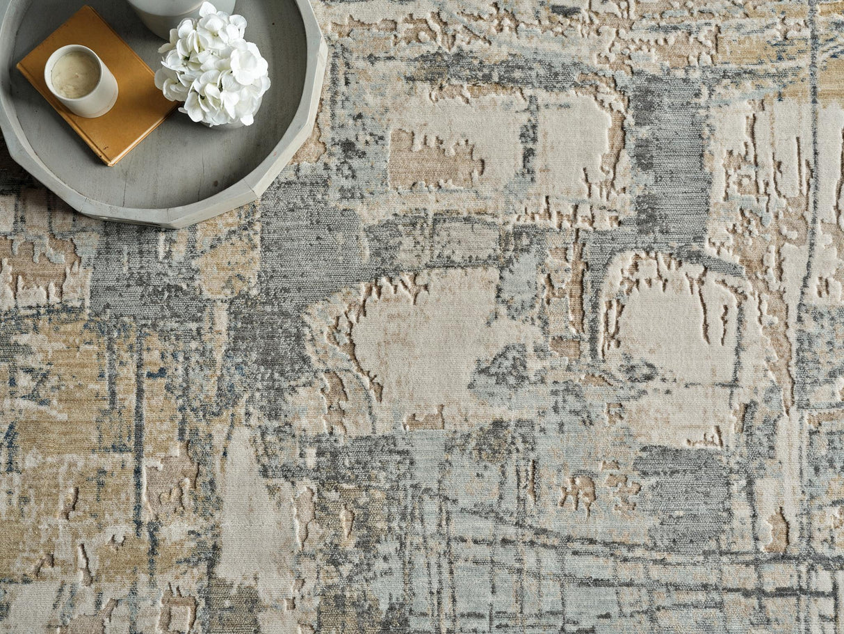 Exquisite Rugs Exquisite Rugs Infinity Handmade Wool/Nylon in 7131 Silver/Blue/Gray 8' x 10' Area Rug
