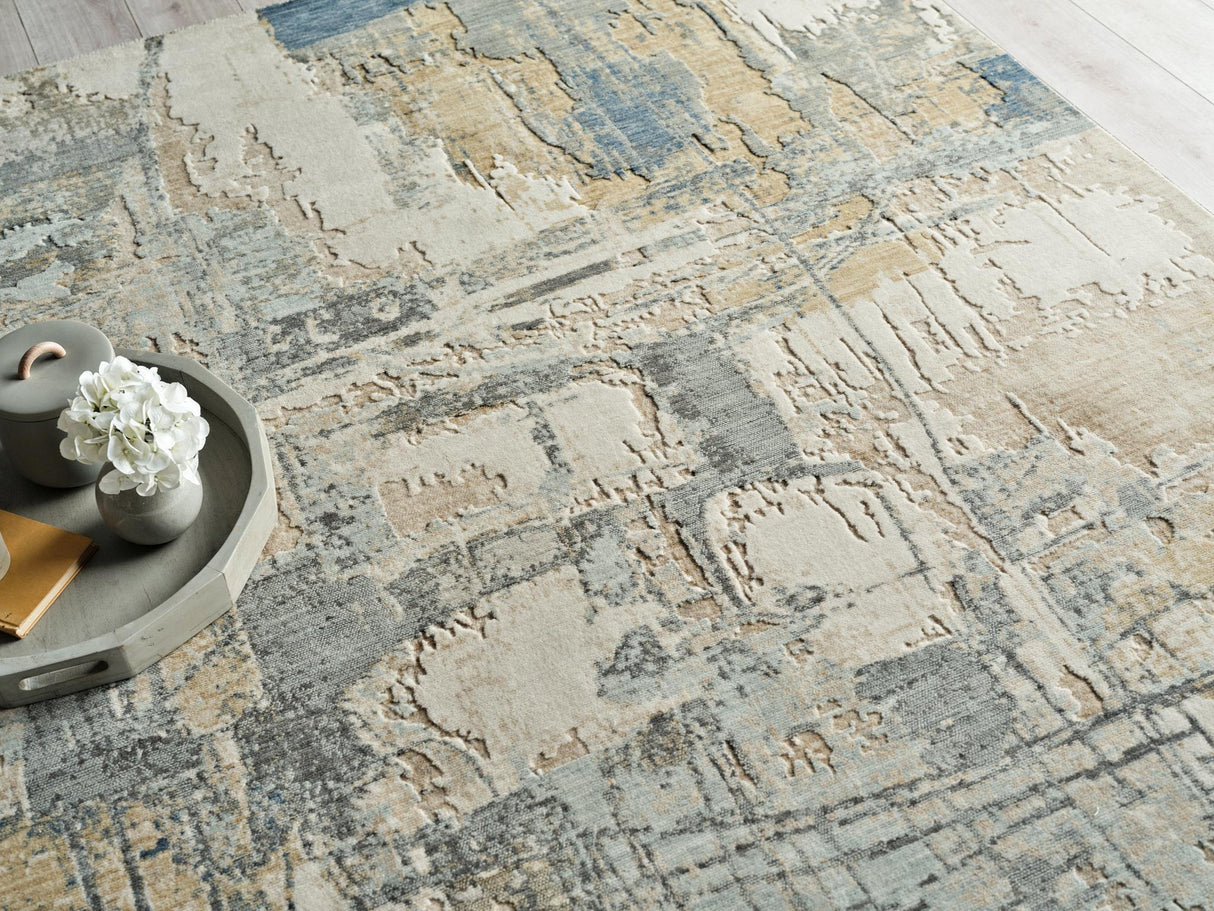 Exquisite Rugs Exquisite Rugs Infinity Handmade Wool/Nylon in 7131 Silver/Blue/Gray 8' x 10' Area Rug