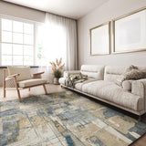 Exquisite Rugs Exquisite Rugs Infinity Handmade Wool/Nylon in 7131 Silver/Blue/Gray 8' x 10' Area Rug