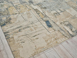 Exquisite Rugs Exquisite Rugs Infinity Handmade Wool/Nylon in 7131 Silver/Blue/Gray 9' x 12' Area Rug