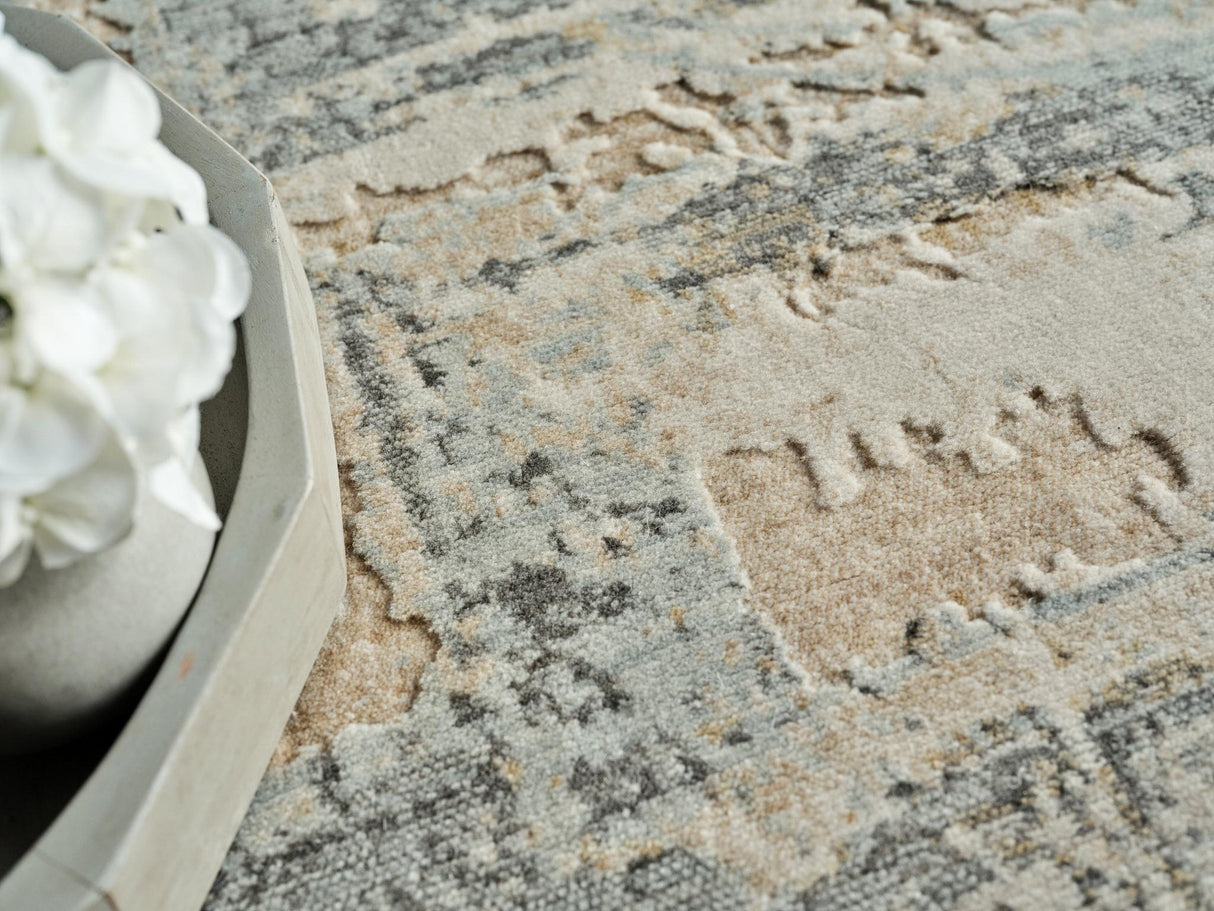 Exquisite Rugs Exquisite Rugs Infinity Handmade Wool/Nylon in 7131 Silver/Blue/Gray 9' x 12' Area Rug