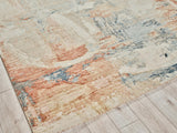 Exquisite Rugs Exquisite Rugs Infinity Handmade Wool/Nylon in 7132 Ivory/Blue/Terracotta 8' x 10' Area Rug