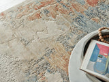 Exquisite Rugs Exquisite Rugs Infinity Handmade Wool/Nylon in 7132 Ivory/Blue/Terracotta 9' x 12' Area Rug