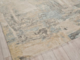 Exquisite Rugs Exquisite Rugs Infinity Handmade Wool/Nylon in 7134 Ivory/Blue/Terracotta 10' x 14' Area Rug