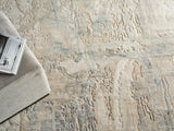 Exquisite Rugs Exquisite Rugs Infinity Handmade Wool/Nylon in 7134 Ivory/Blue/Terracotta 10' x 14' Area Rug