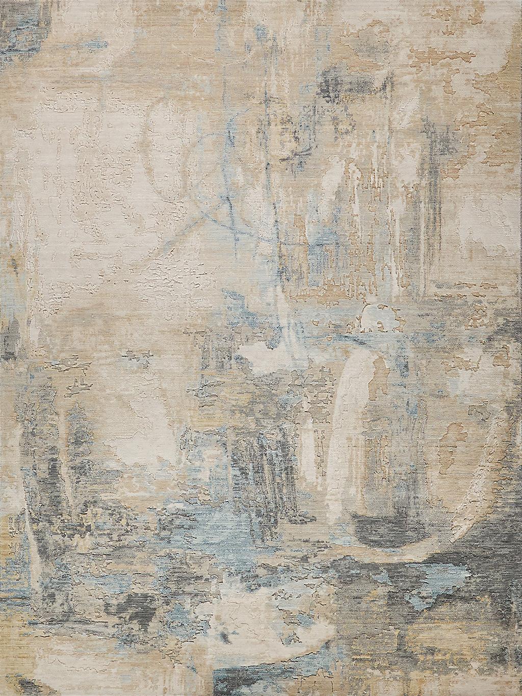 Exquisite Rugs Exquisite Rugs Infinity Handmade Wool/Nylon in 7134 Ivory/Blue/Terracotta 12' x 15' Area Rug