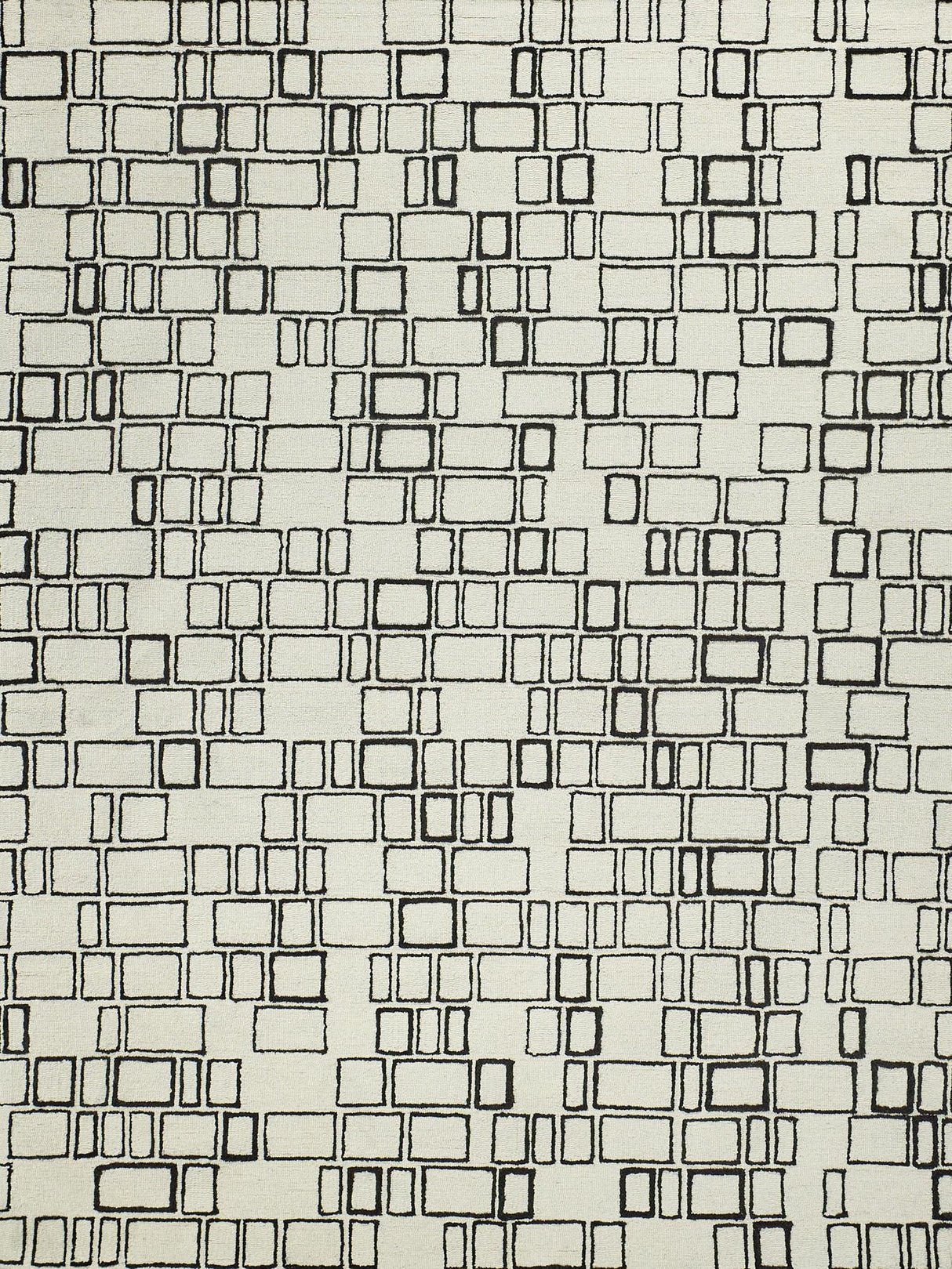 Exquisite Rugs Exquisite Rugs Soho Handmade Hand Tufted New Zealand Wool 7135 Ivory/Black 8' x 10' Area Rug