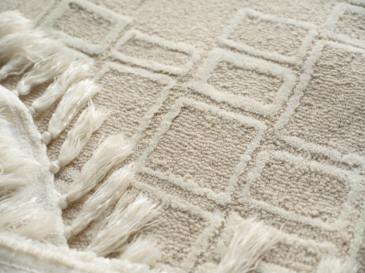 Exquisite Rugs Exquisite Rugs Soho Handmade Hand Tufted New Zealand Wool 7136 Beige/Ivory 12' x 15' Area Rug