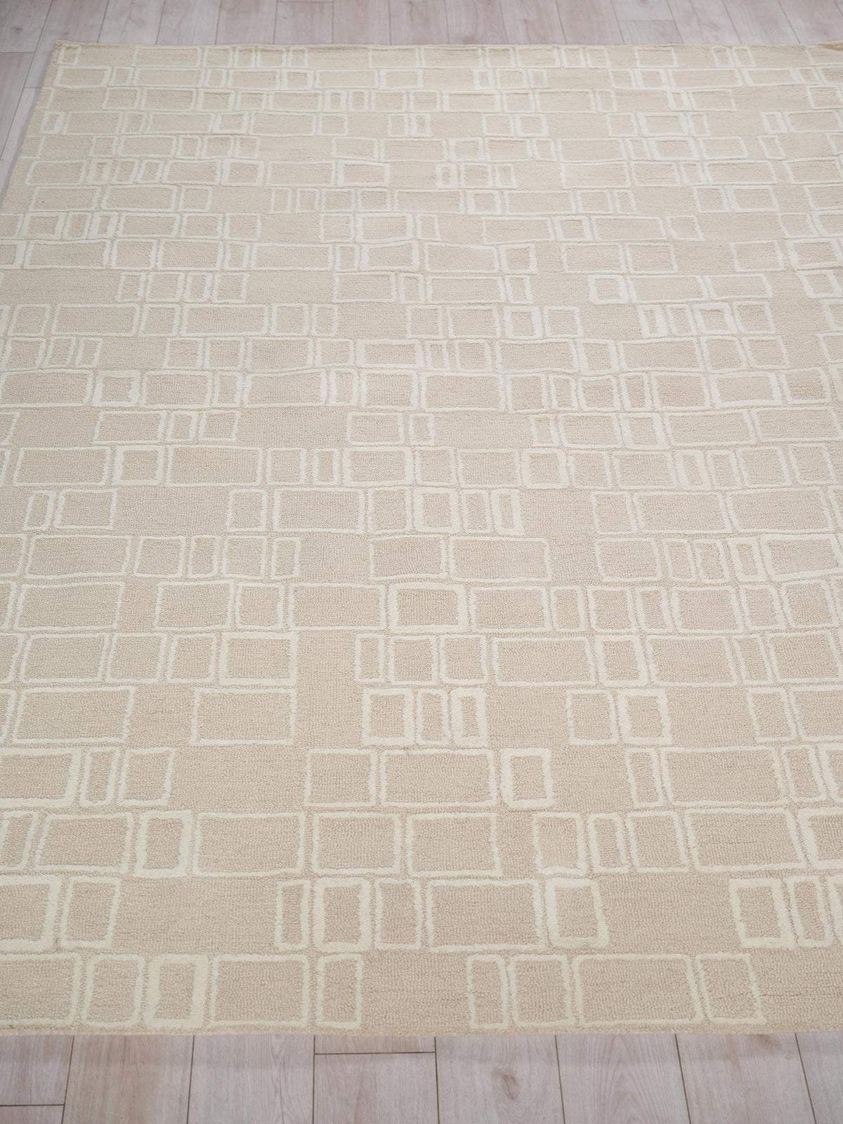 Exquisite Rugs Exquisite Rugs Soho Handmade Hand Tufted New Zealand Wool 7136 Beige/Ivory 8' x 10' Area Rug