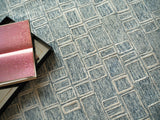 Exquisite Rugs Exquisite Rugs Soho Handmade Hand Tufted New Zealand Wool 7137 Blue/Ivory 8' x 10' Area Rug