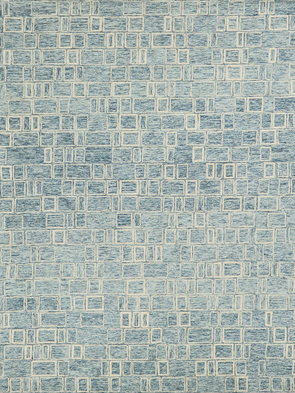 Exquisite Rugs Exquisite Rugs Soho Handmade Hand Tufted New Zealand Wool 7137 Blue/Ivory 9' x 12' Area Rug
