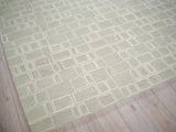 Exquisite Rugs Exquisite Rugs Soho Handmade Hand Tufted New Zealand Wool Green/Ivory 8' x 10' Area Rug