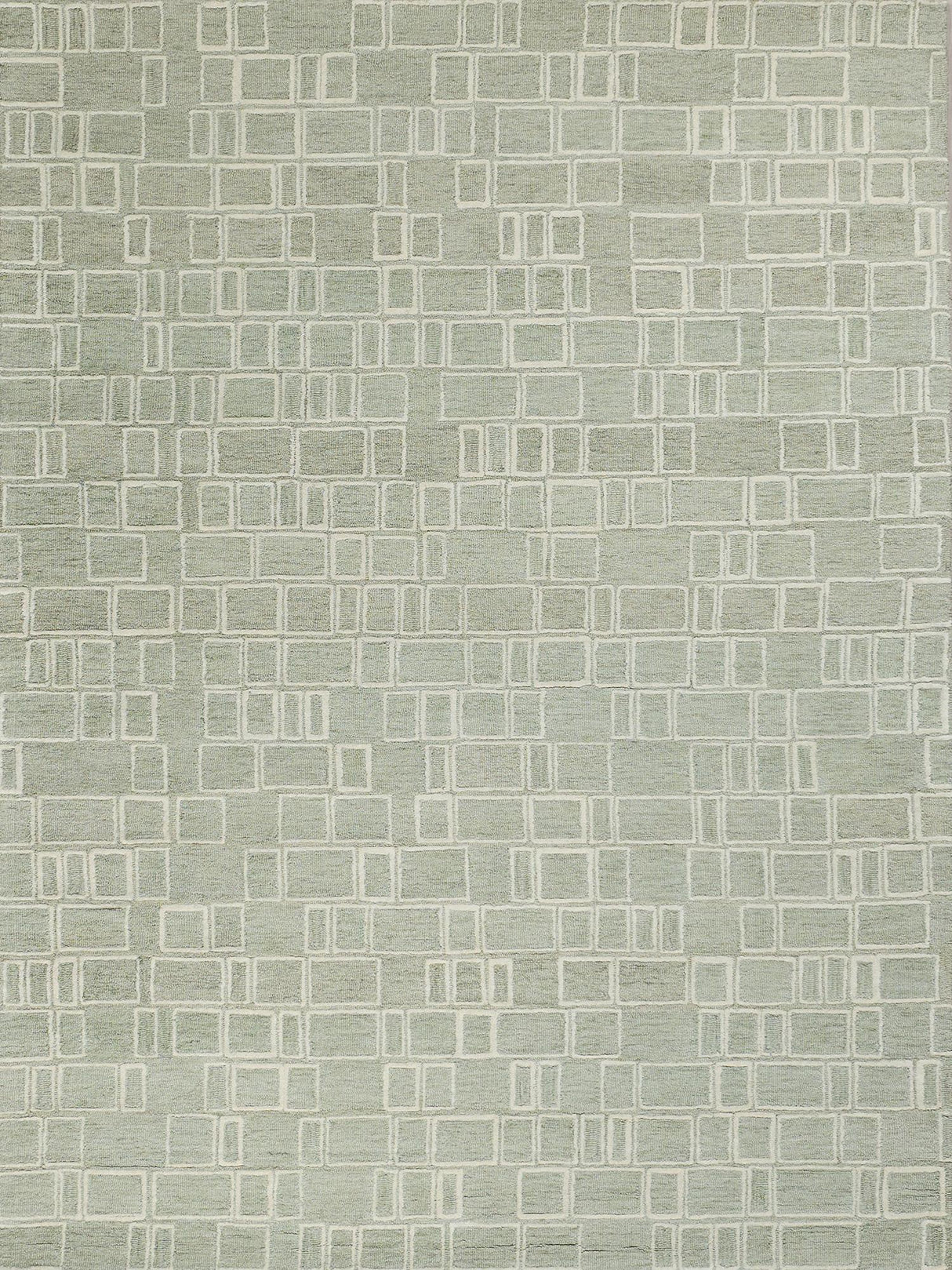 Exquisite Rugs Exquisite Rugs Soho Handmade Hand Tufted New Zealand Wool Green/Ivory 9' x 12' Area Rug