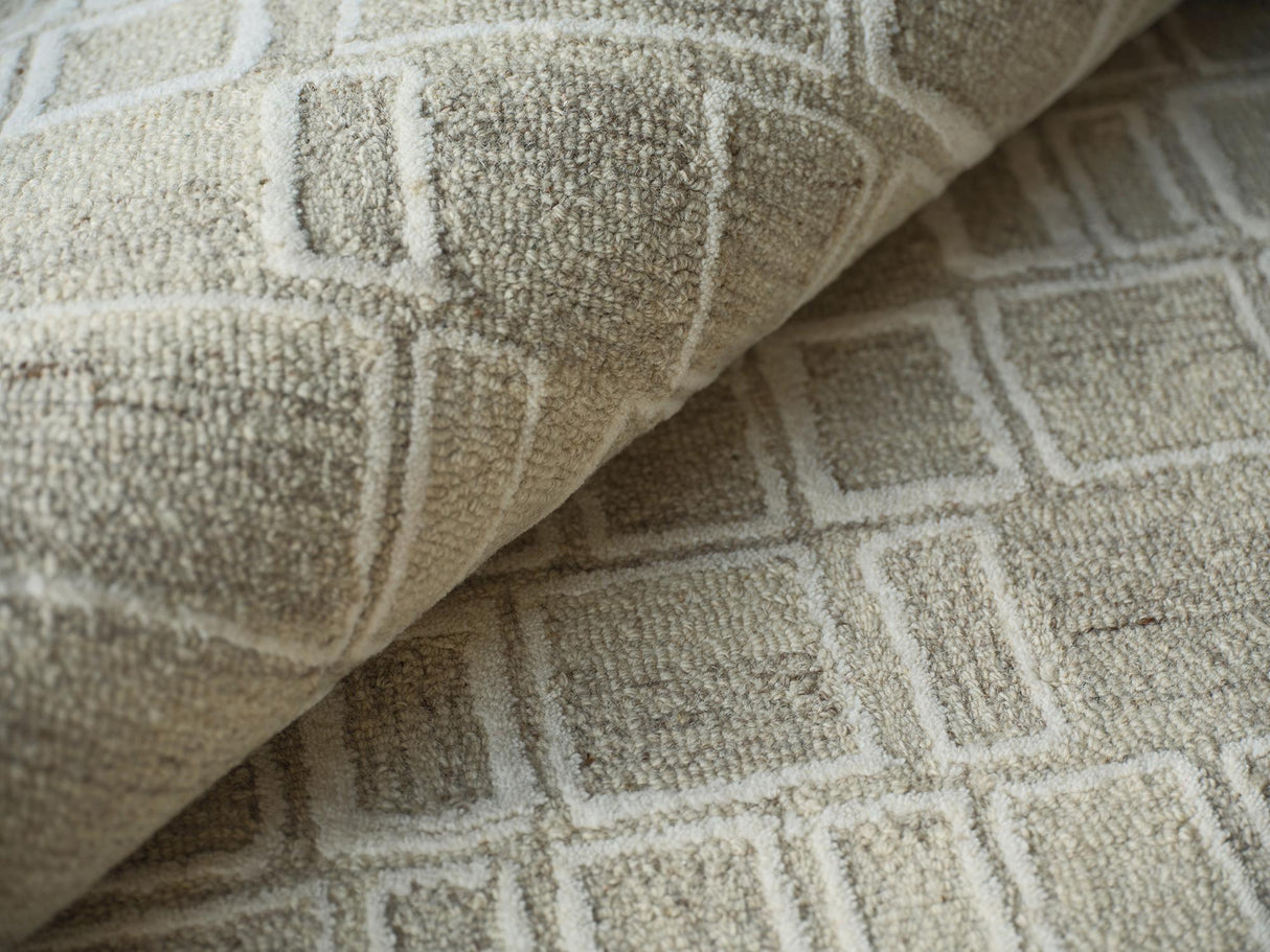 Exquisite Rugs Exquisite Rugs Soho Handmade Hand Tufted New Zealand Wool Beige/Ivory 6' x 9' Area Rug