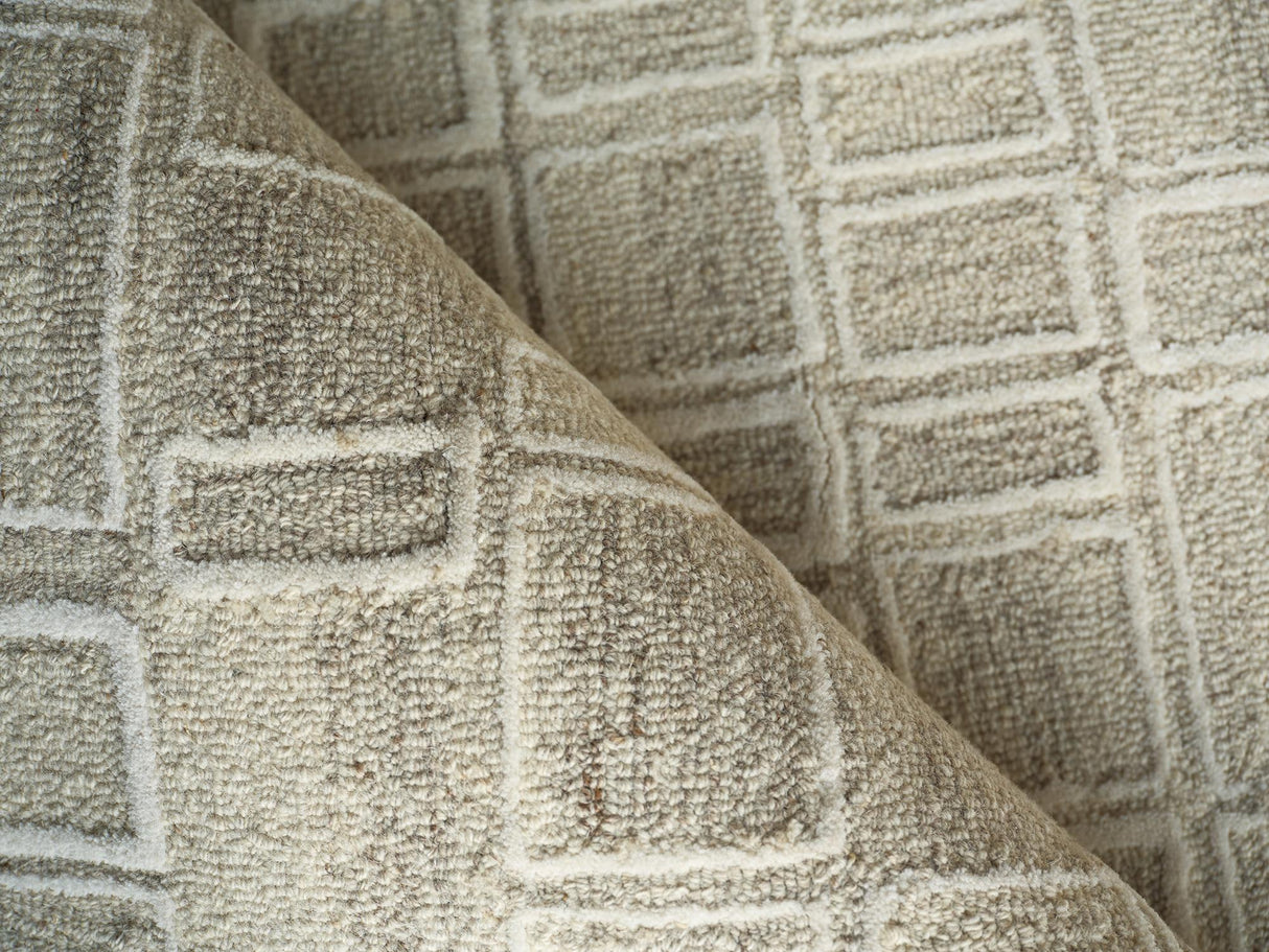 Exquisite Rugs Exquisite Rugs Soho Handmade Hand Tufted New Zealand Wool Beige/Ivory 8' x 10' Area Rug