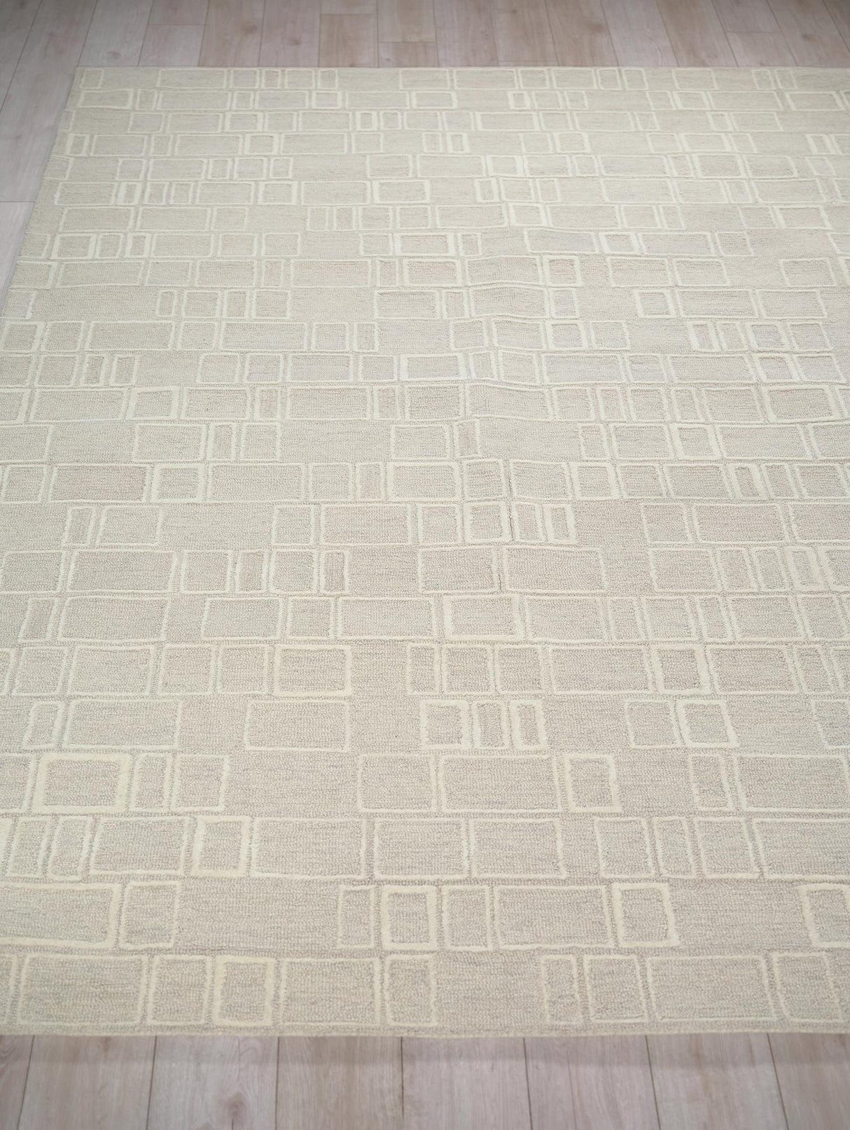 Exquisite Rugs Exquisite Rugs Soho Handmade Hand Tufted New Zealand Wool 7140 Silver/Ivory 6' x 9' Area Rug