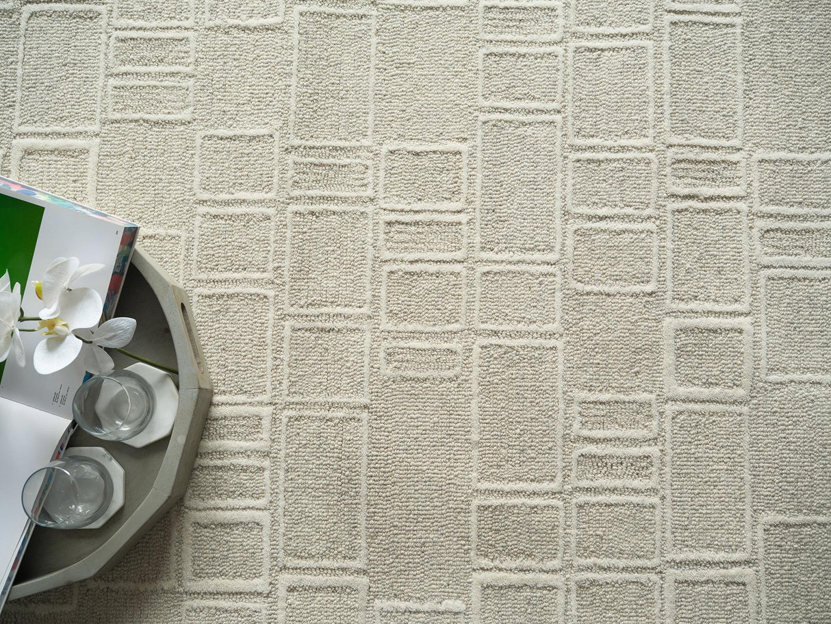 Exquisite Rugs Exquisite Rugs Soho Handmade Hand Tufted New Zealand Wool 7140 Silver/Ivory 6' x 9' Area Rug