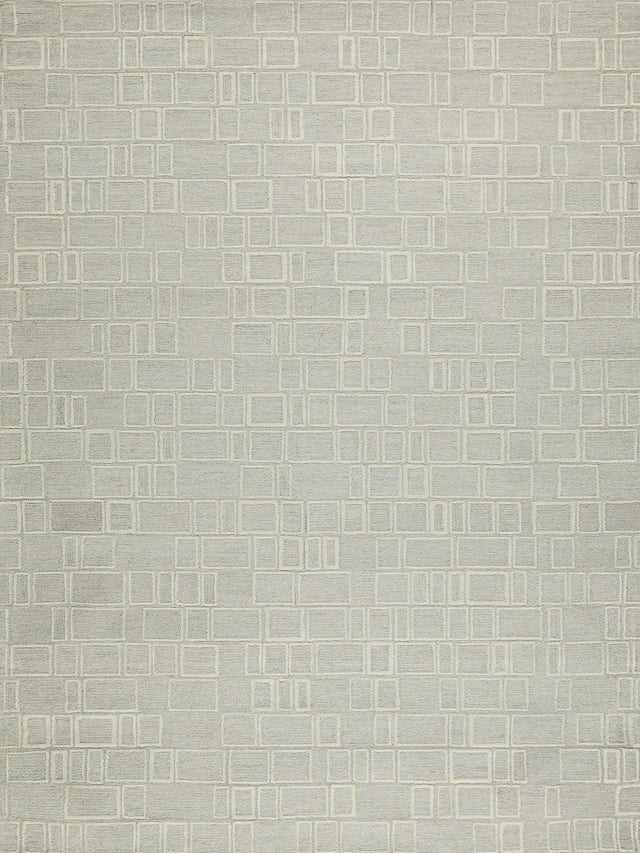 Exquisite Rugs Exquisite Rugs Soho Handmade Hand Tufted New Zealand Wool 7140 Silver/Ivory 8' x 10' Area Rug