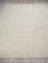Exquisite Rugs Exquisite Rugs Soho Handmade Hand Tufted New Zealand Wool 7140 Silver/Ivory 8' x 10' Area Rug